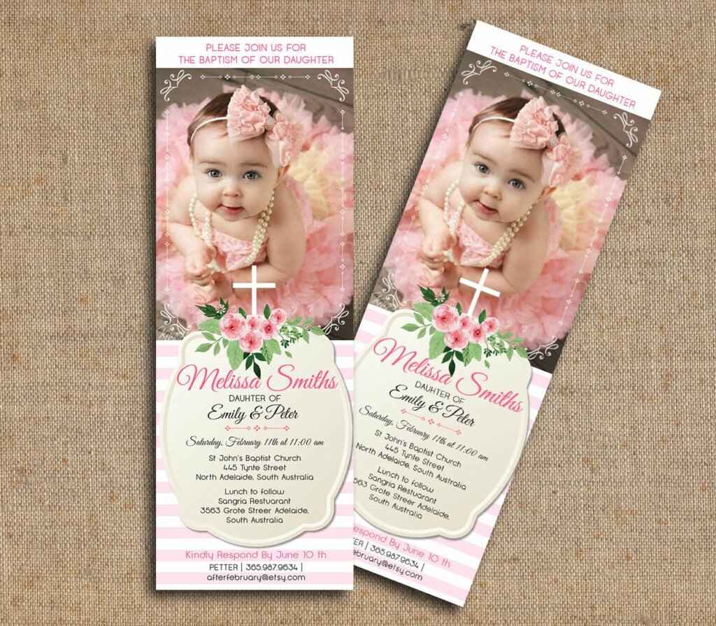 Baptism Invitation Girl, Baptism Invitation Printable, baptism invites