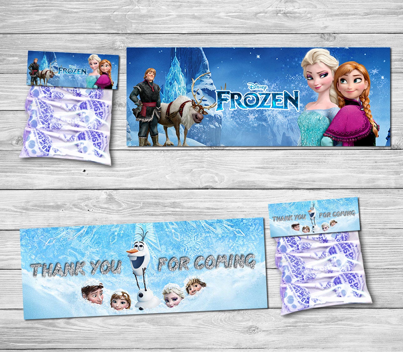 Frozen Package, Frozen Bag Topper, Frozen Baner, Frozen tag, Frozen ...