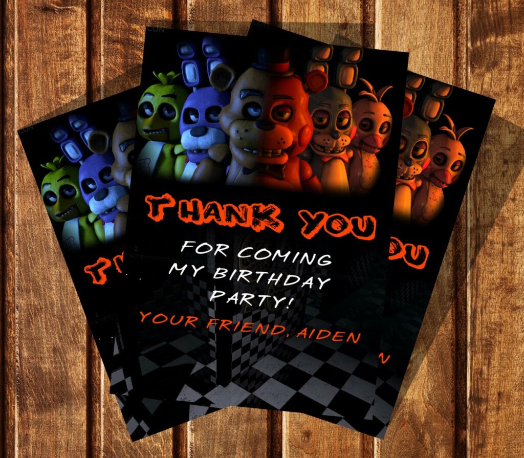 Five Nights at Freddy’s Birthday Invitation, DIGITAL file only, Thank ...